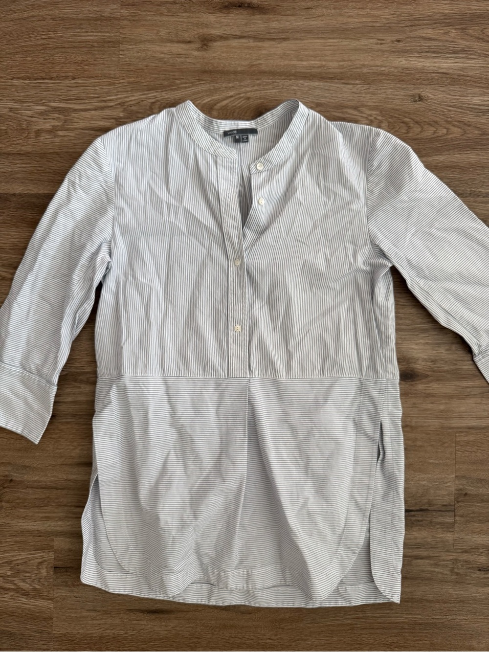 Vince Blouse Women's M Blue & White Striped Tunic